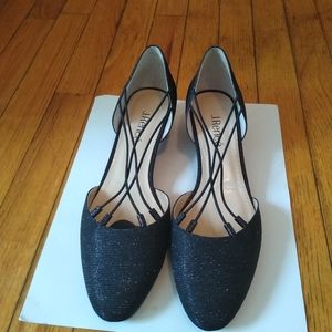 NEW J. RENEE BLACK GLITTER DRESS SHOES, SZ 10